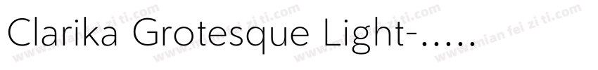 Clarika Grotesque Light字体转换